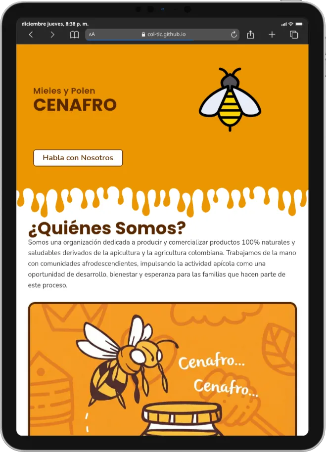 Cenafro Mieles y Polen - Tablet